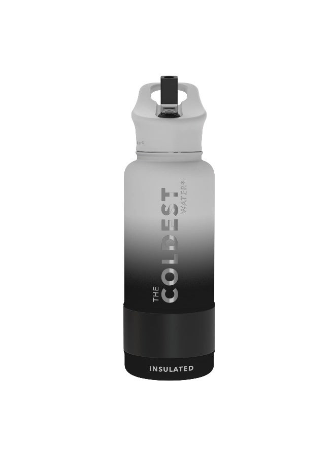 THE COLDEST WATER Coldest Insulated Water Bottle with Straw Lid - Stainless Steel Metal Thermos for Men & Women (Hyperspace White, 32 oz) - Image 1